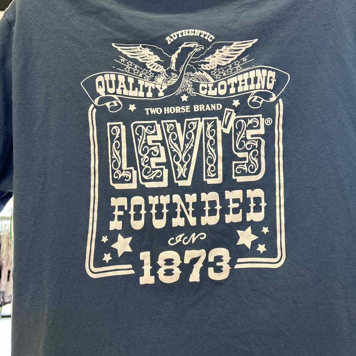 Levi's Size L Blue Preloved MENS T-shirt