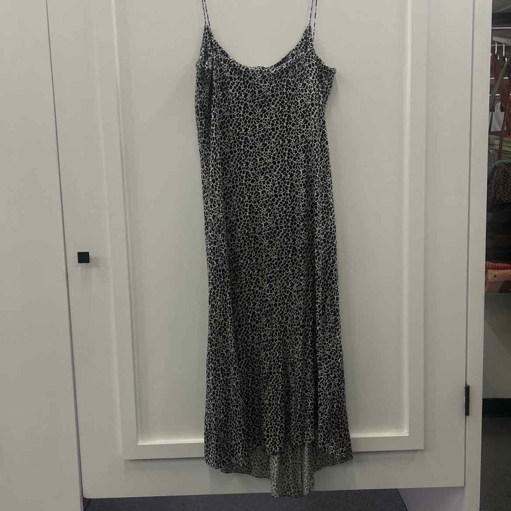 Banana Republic Size L black/cream Silk Preloved Dress