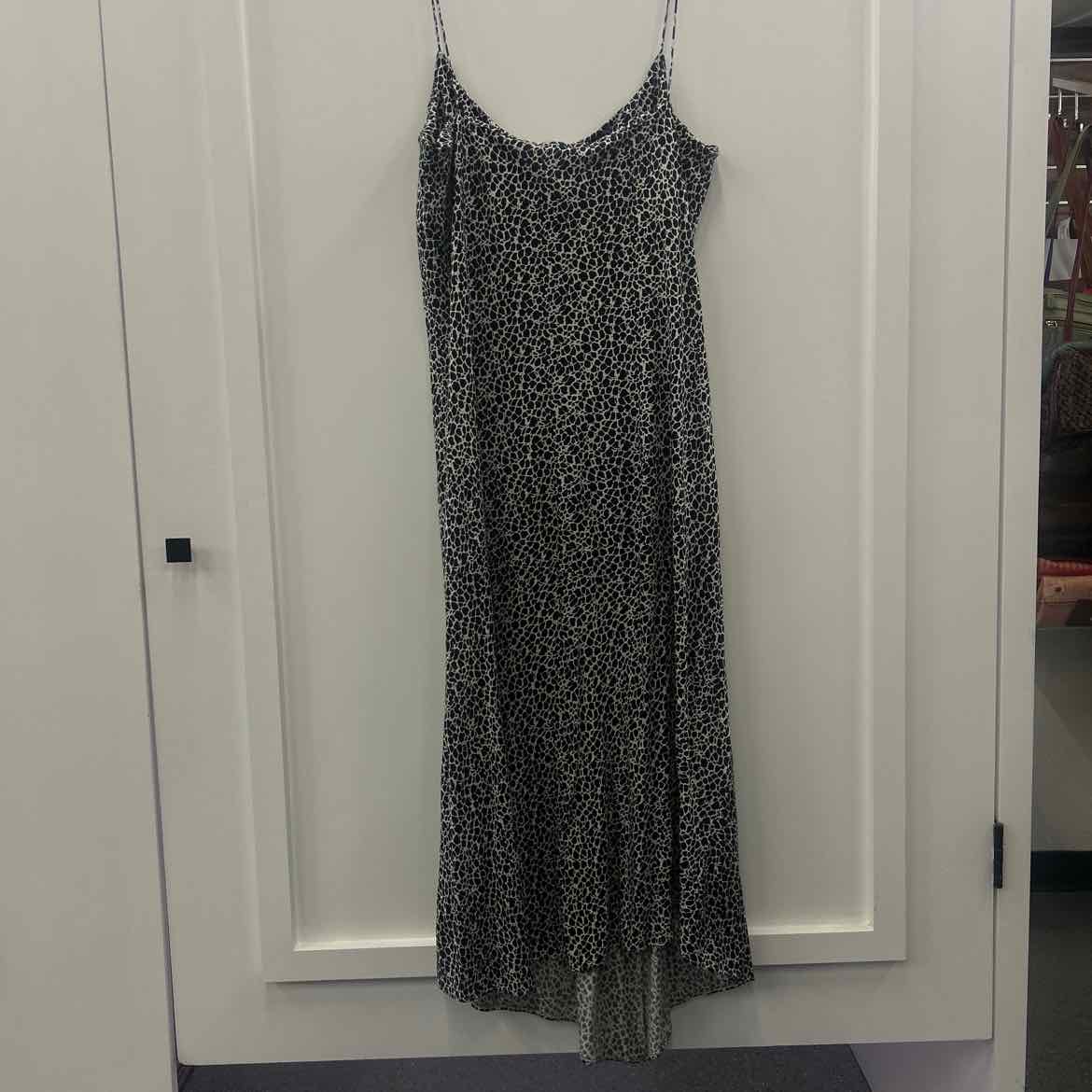 Banana Republic Size L black/cream Silk Preloved Dress