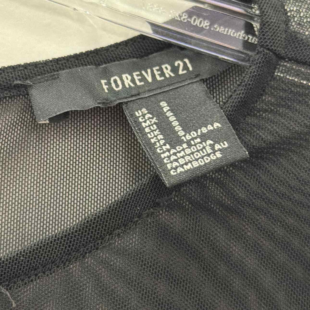 Forever 21 Size S Black & Aqua Preloved Dress