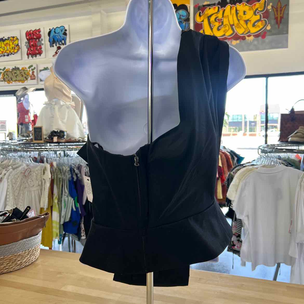 Women's One-Shoulder Asymmetric-Bow Top