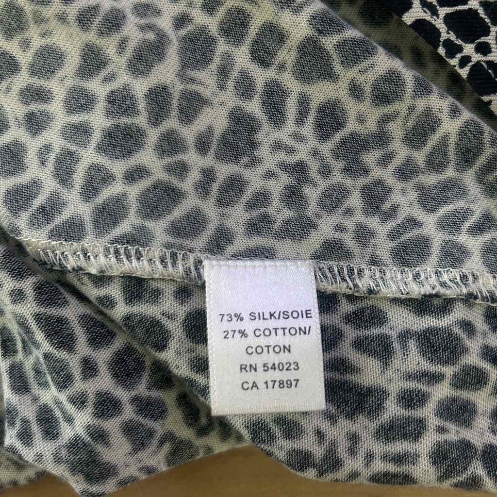 Banana Republic Size L black/cream Silk Preloved Dress
