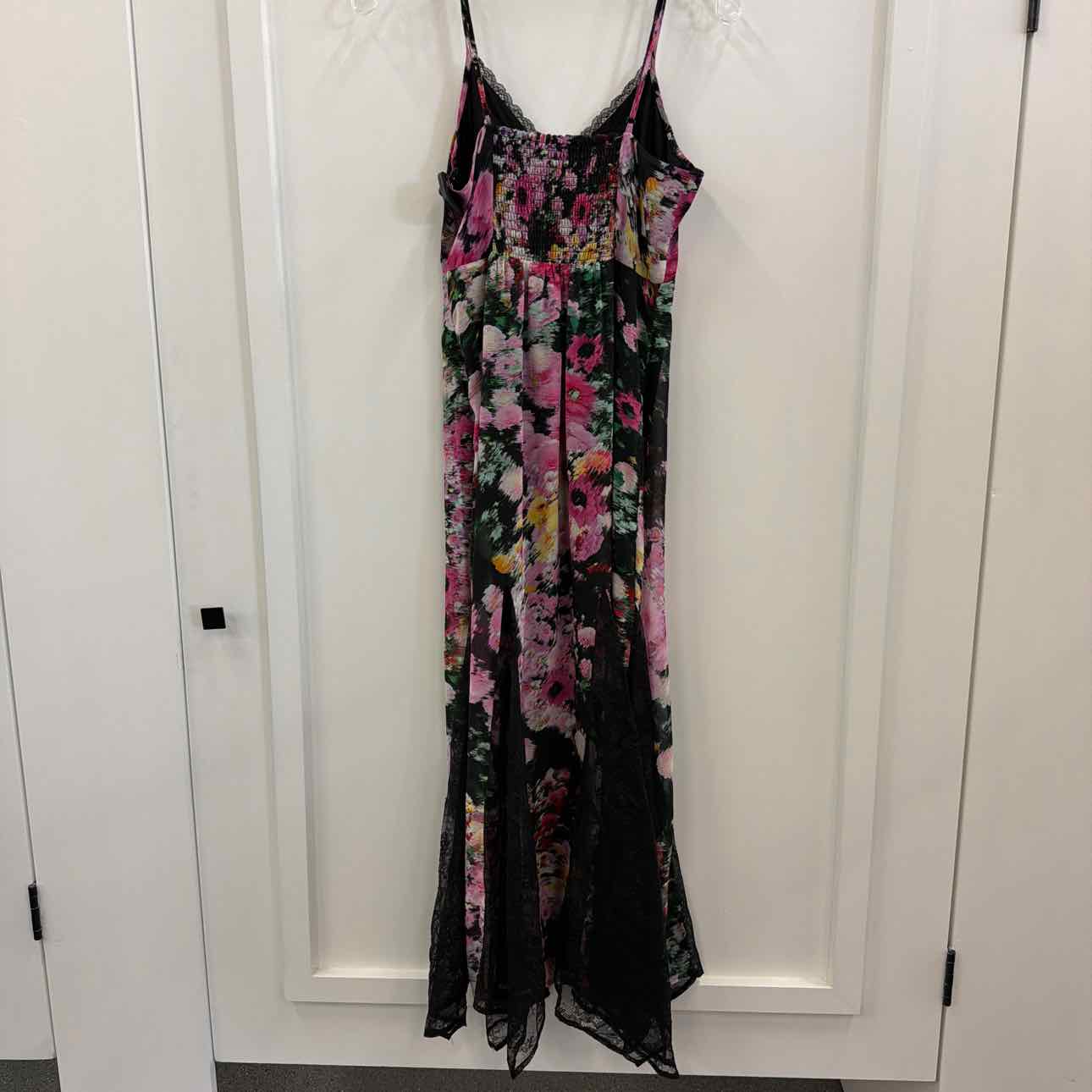 Steve Madden Women's Delia Printed Lace-Trim Maxi Dress - Black Multi