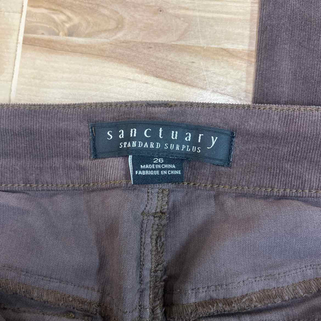 Santuary Size 26 Brown Corduroy Pants