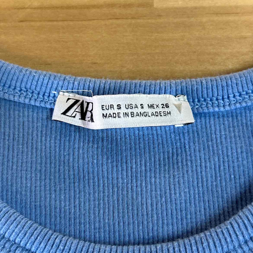 zara Size S Blue Preloved Tank