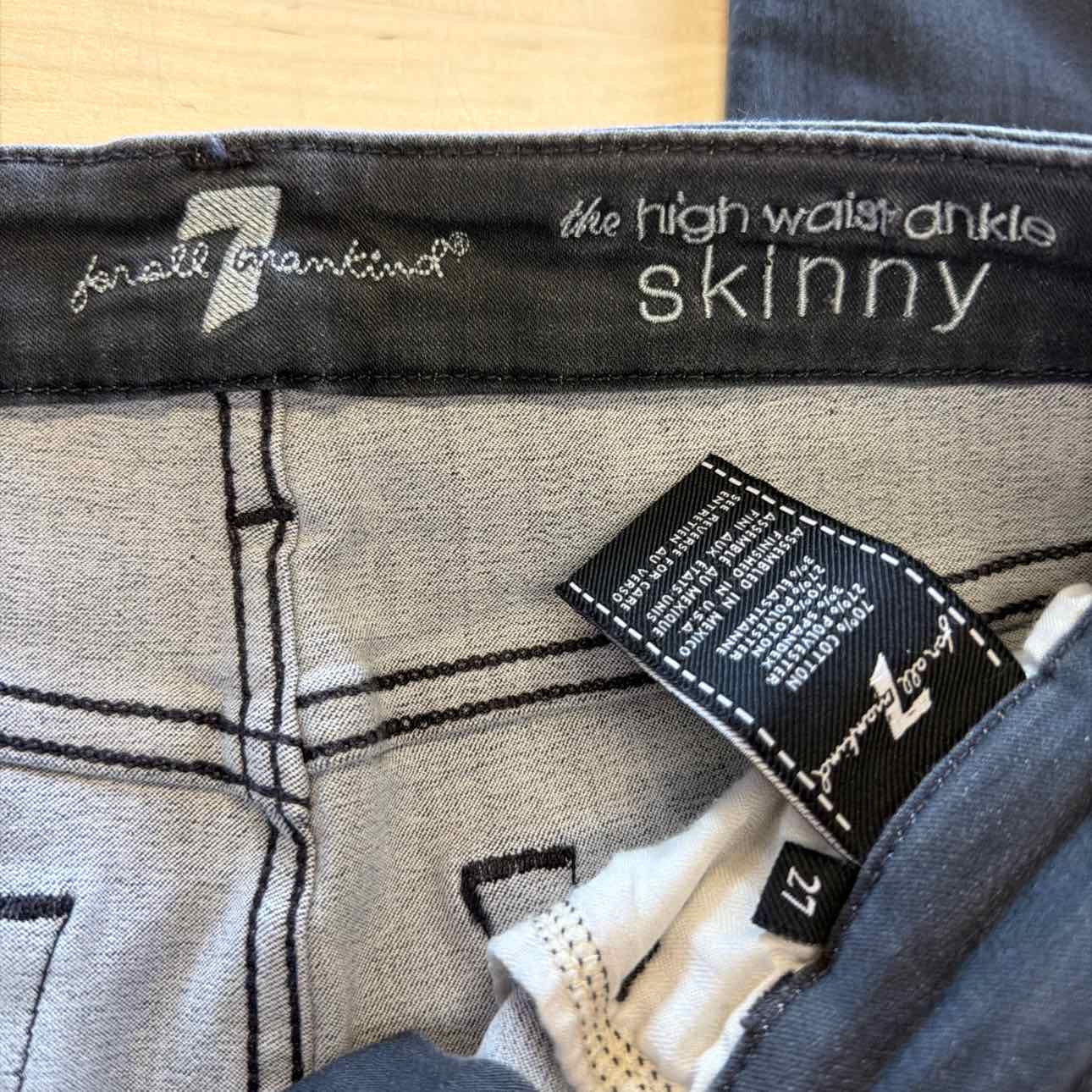 7 for all mankind Size 27 Gray Denim Preloved Jeans