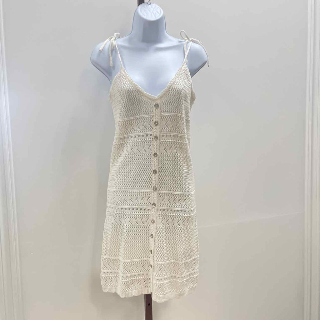 hippie rose Size M Crochet Tie-Strap Mini Dress