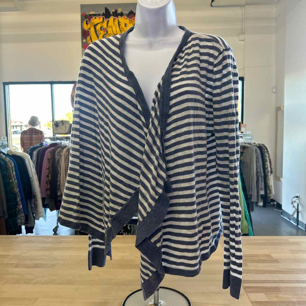 INC Size M Blue/White Cardigan