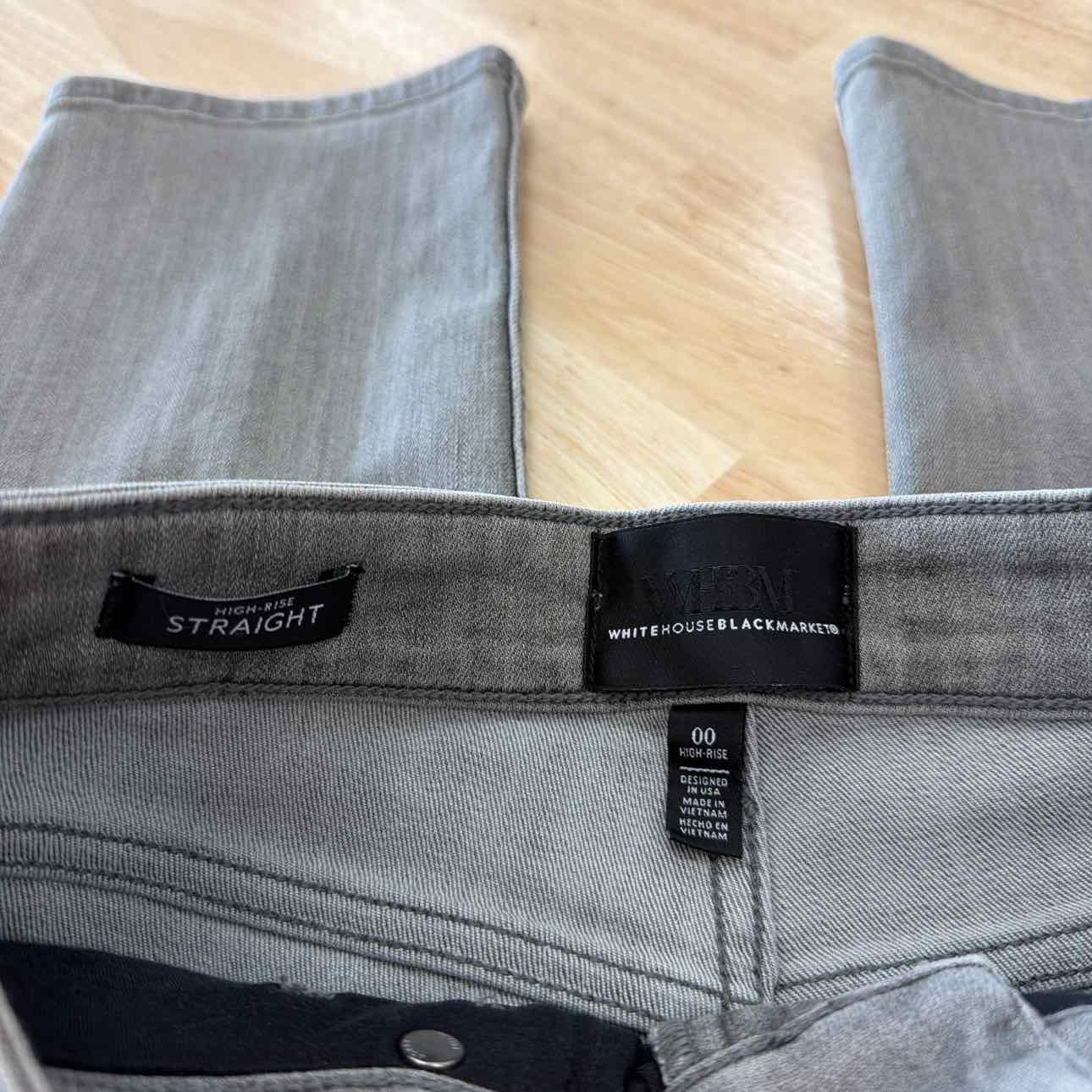 White House Black Market Size 00 Grey Jeans