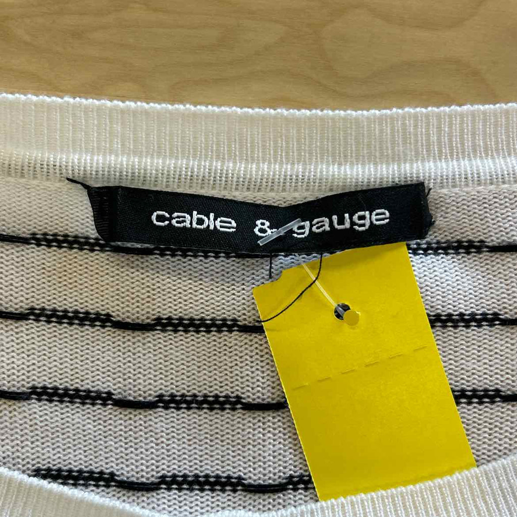 Cable & Gauge Size L White Cardigan