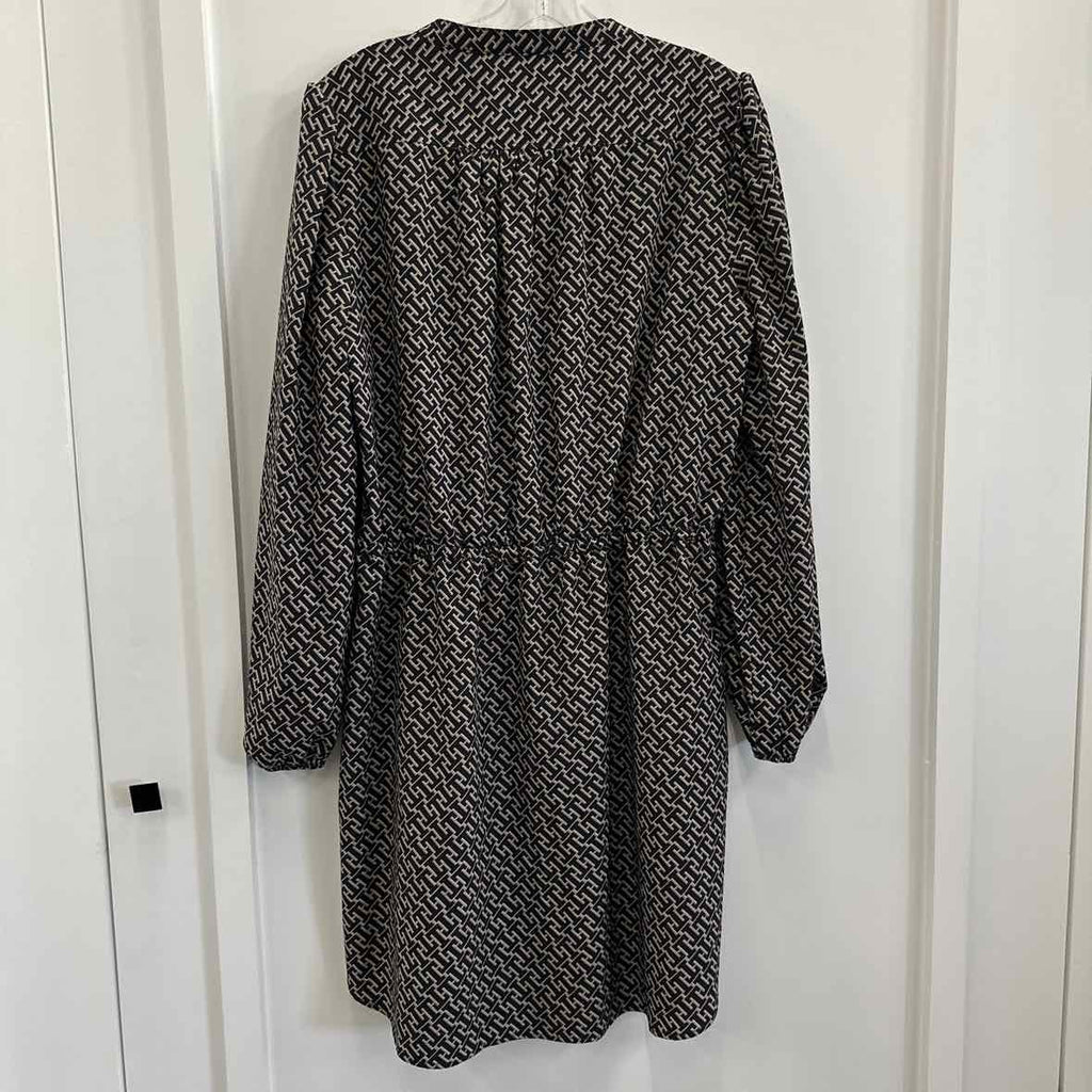 Tommy Hilfiger Size 14 Black/Brown Dress