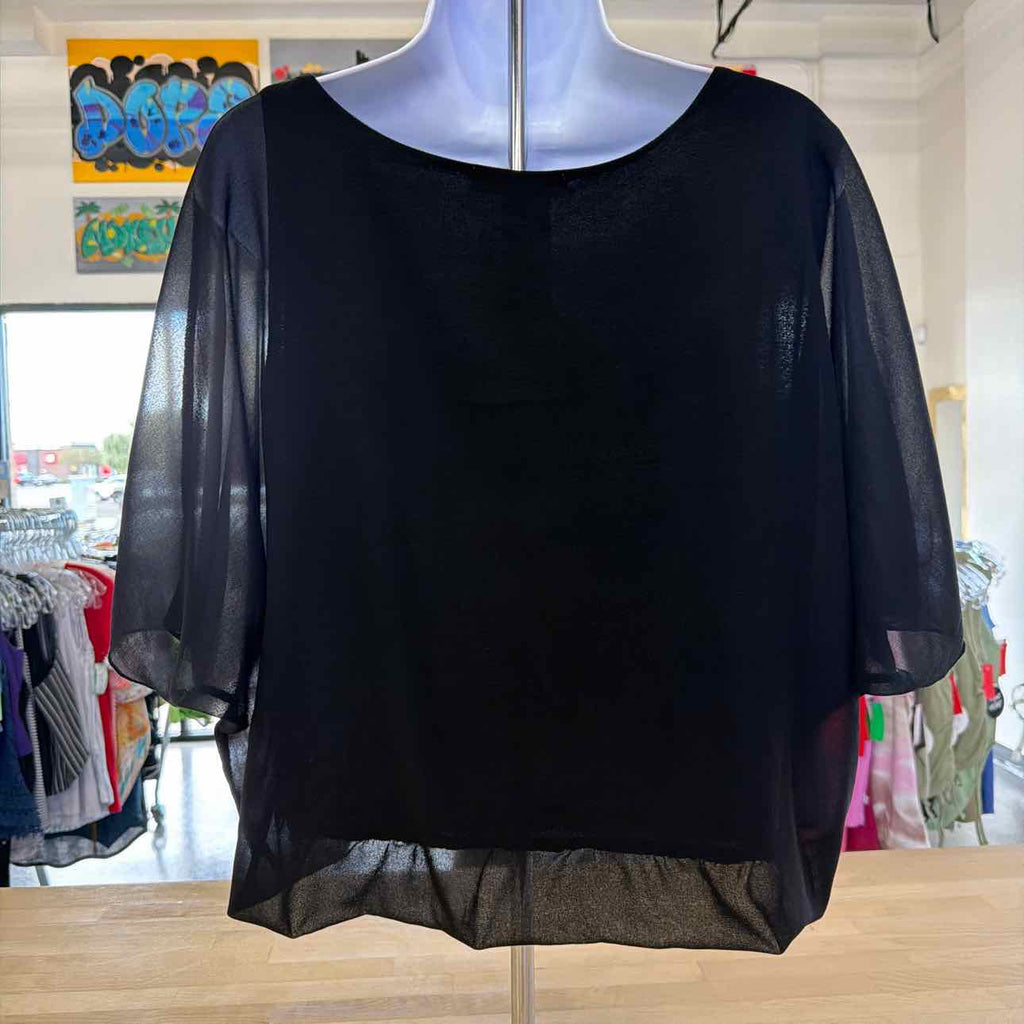 Kim & Cami Size M Black Preloved Blouse LS