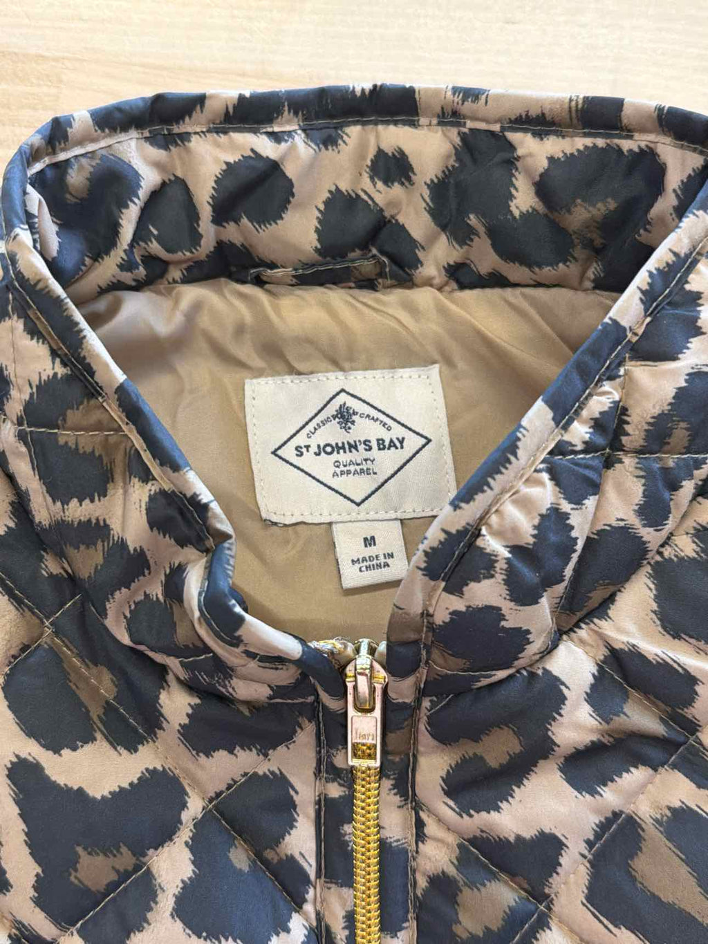 St John's Bay Size M Tan Vest