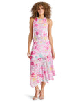 Steve Madden Women's Lanetta Asymmetric-Hem MIDI Dress - Pink Hydrangea