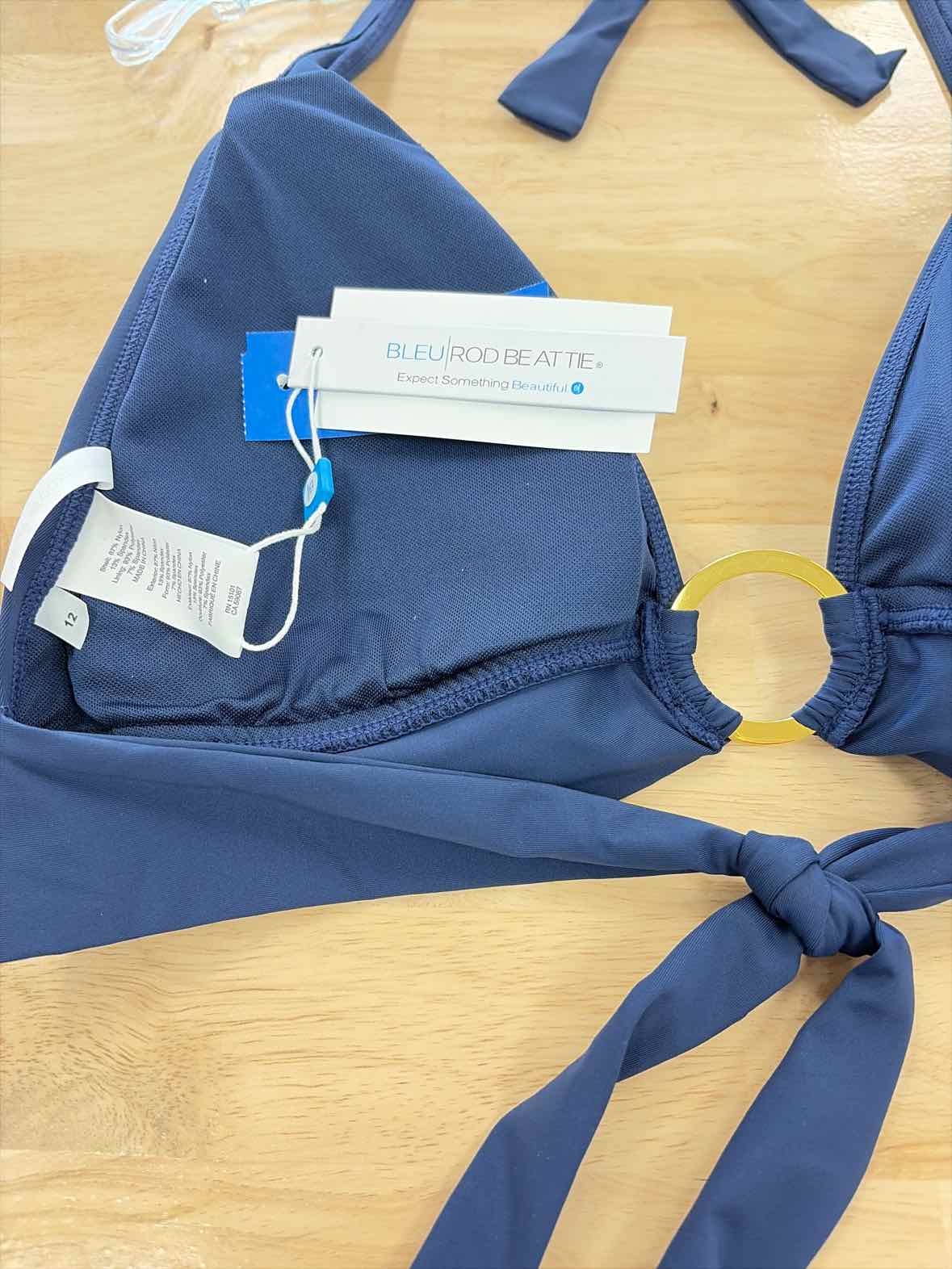 Bleu Size 12 Blue New Swimsuit Bottom/Top