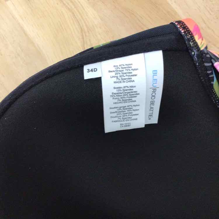 Bleu Size 34D Sweet Escape Bra-Sized Bikini Top - Multi