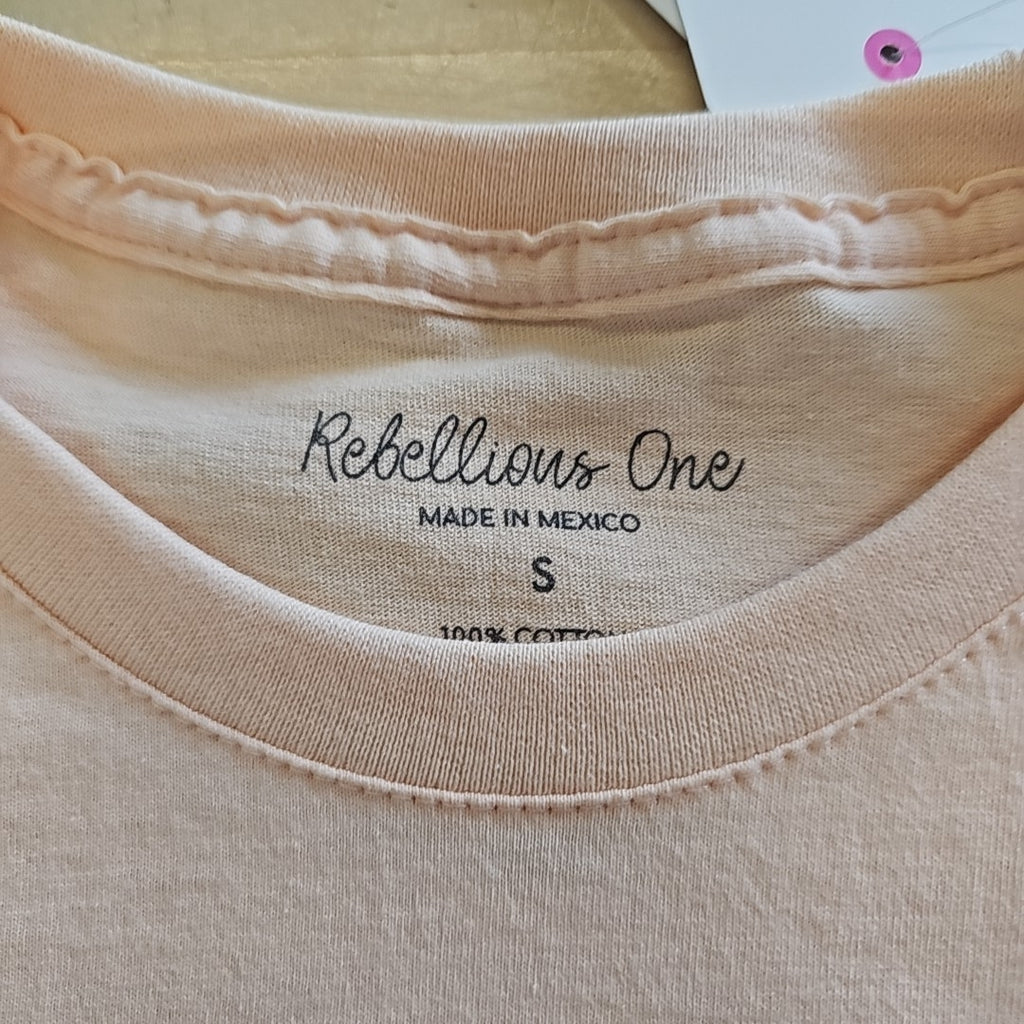 Rebellious One Size S Peach New T-Shirt SS