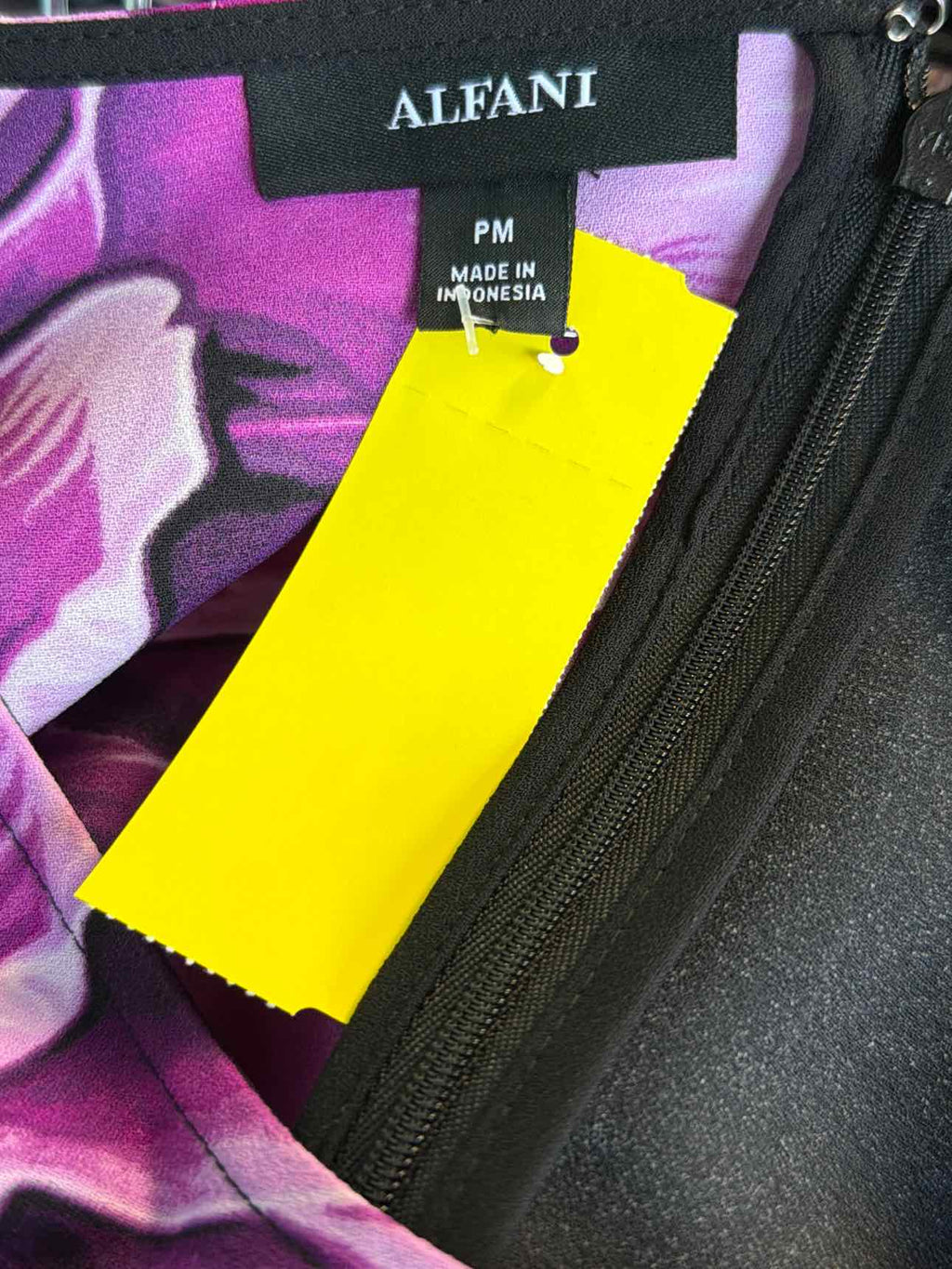 Alfani Size PM Black & Violet Blouse