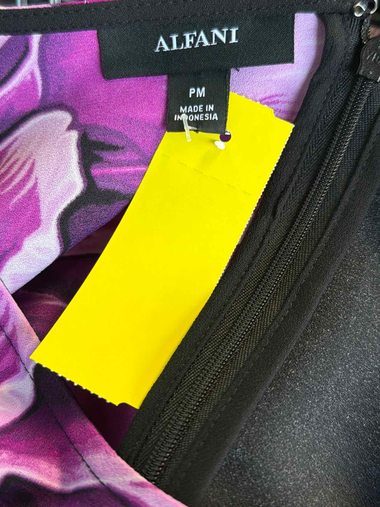 Alfani Size PM Black & Violet Blouse