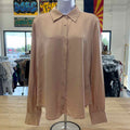 Frame Size L Pink Silk Preloved Button Down LS