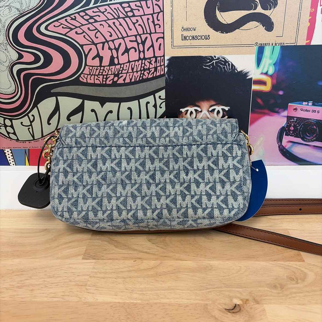 Michael Kors Nolita Small Logo Jacquard Denim Crossbody Bag