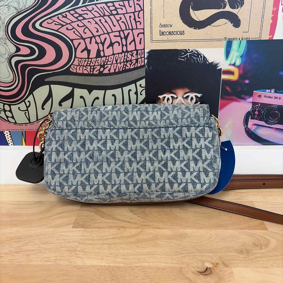 Michael Kors Nolita Small Logo Jacquard Denim Crossbody Bag