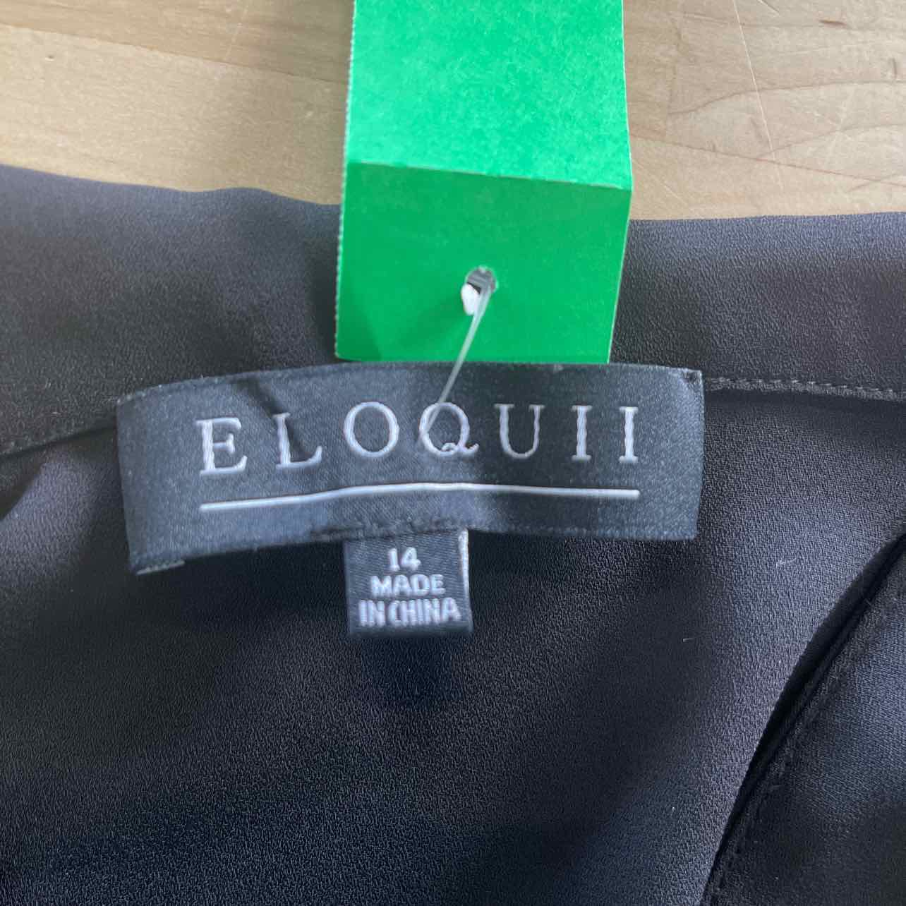 Eloquii Size 14 Black Preloved Blouse LS