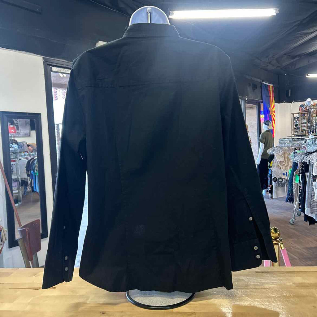 J Crew Size 16 Black Preloved Button Down LS