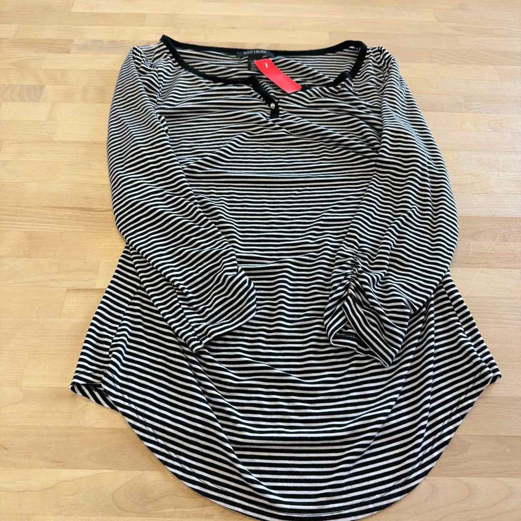 White House Black Market Size M Black/White Preloved Long Sleeve