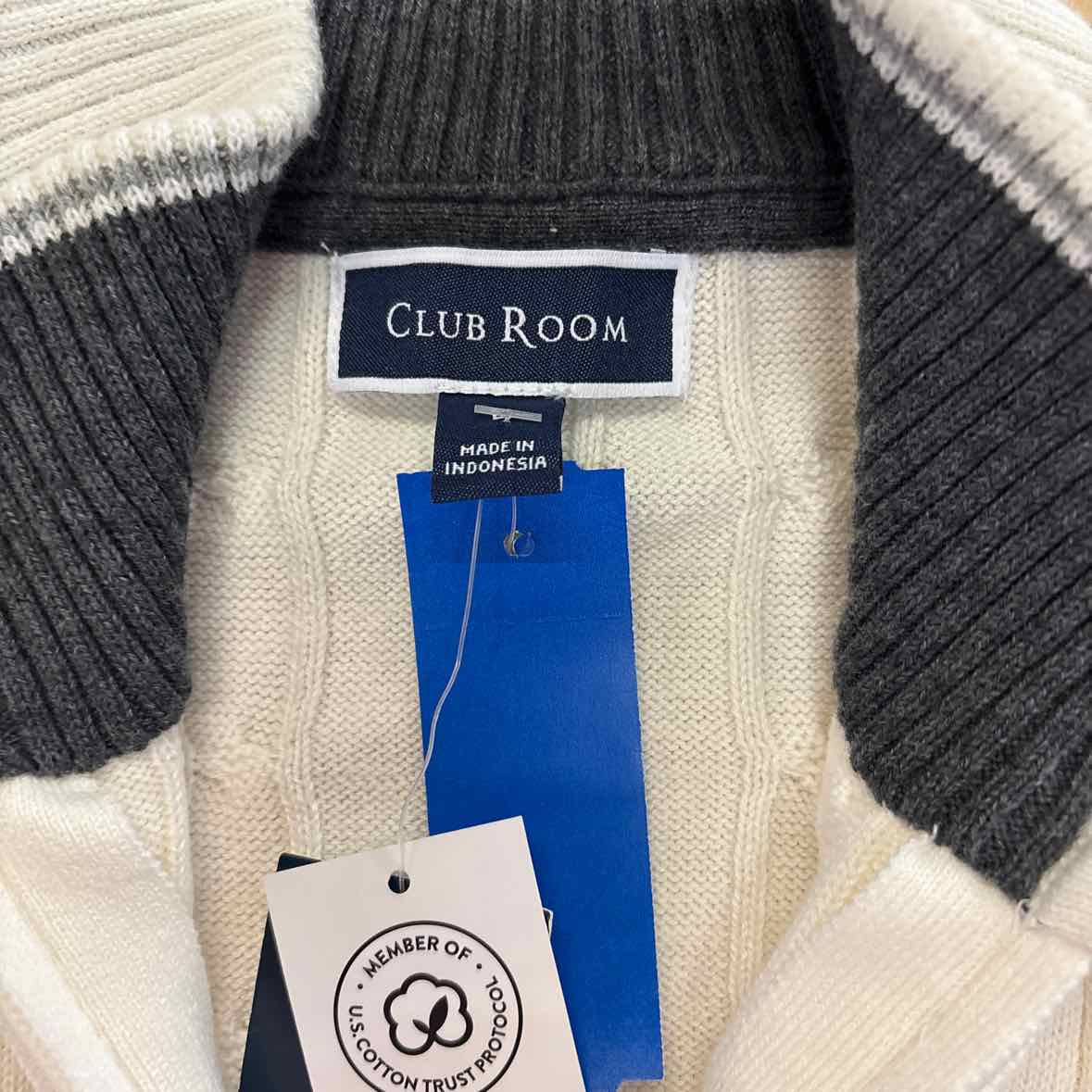 Club Room Size L White MENS Sweater