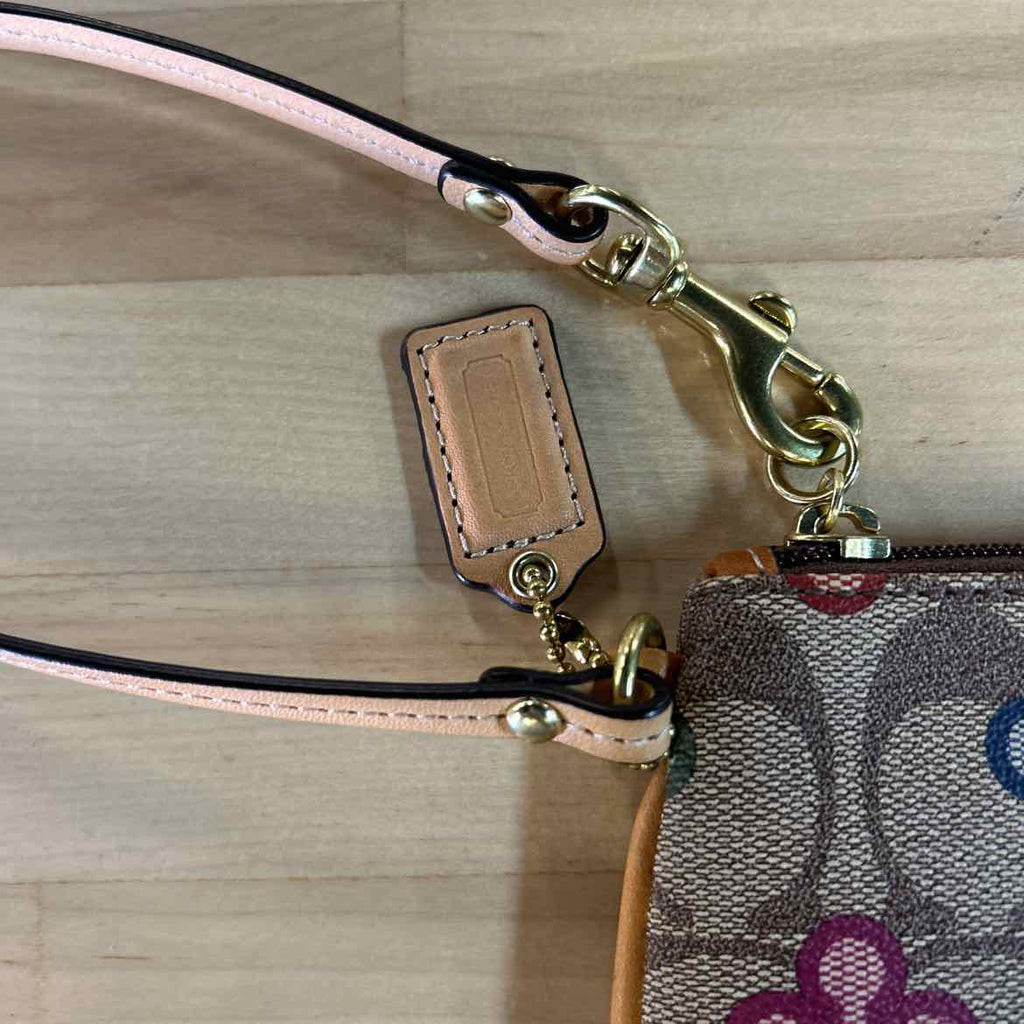 Coach Brown Wristlet