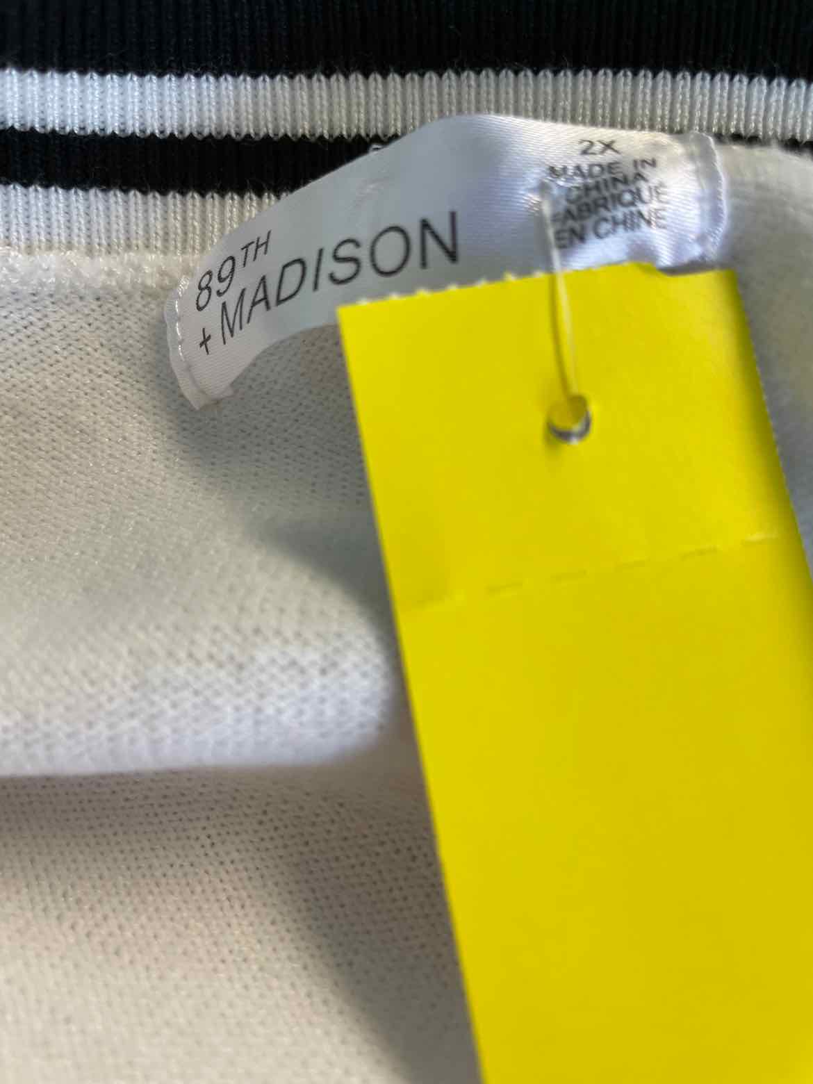 89th & Madison Size 2X White Sweater
