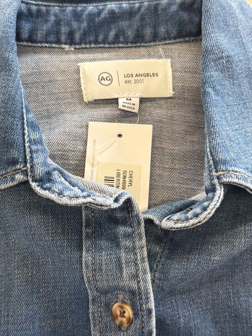 AG Size M Blue Denim Long Sleeve
