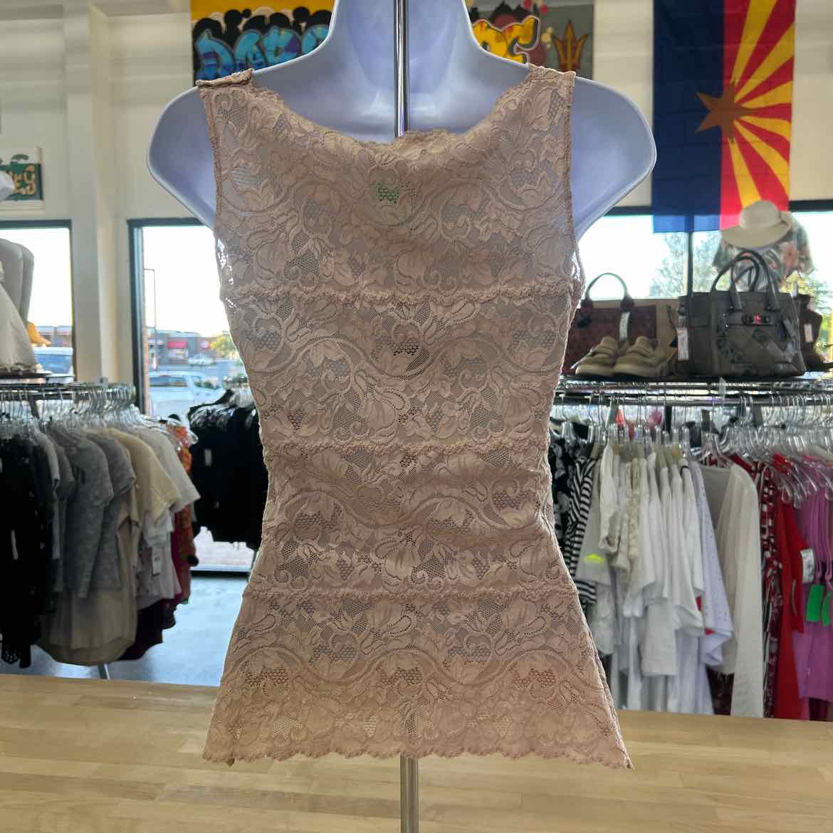 Spanx Size M Tan Lace Preloved Tank