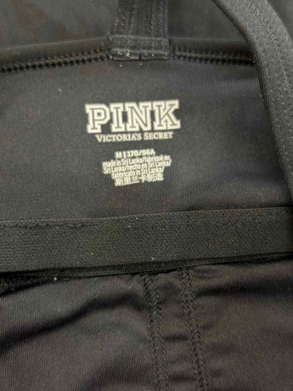 Pink Size M Black Tank