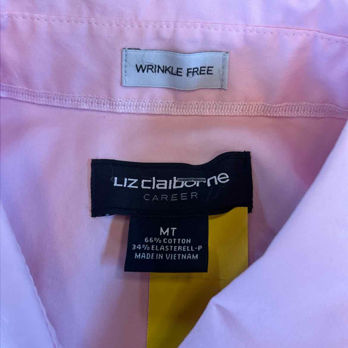 Liz Claiborne Size MT Pink Preloved Button Down LS