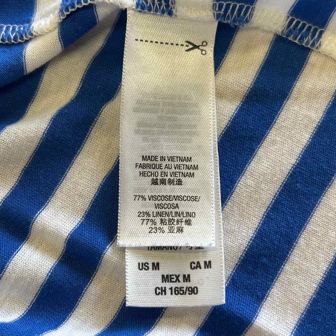 Juicy Couture Size M Blue White Preloved Blouse SS