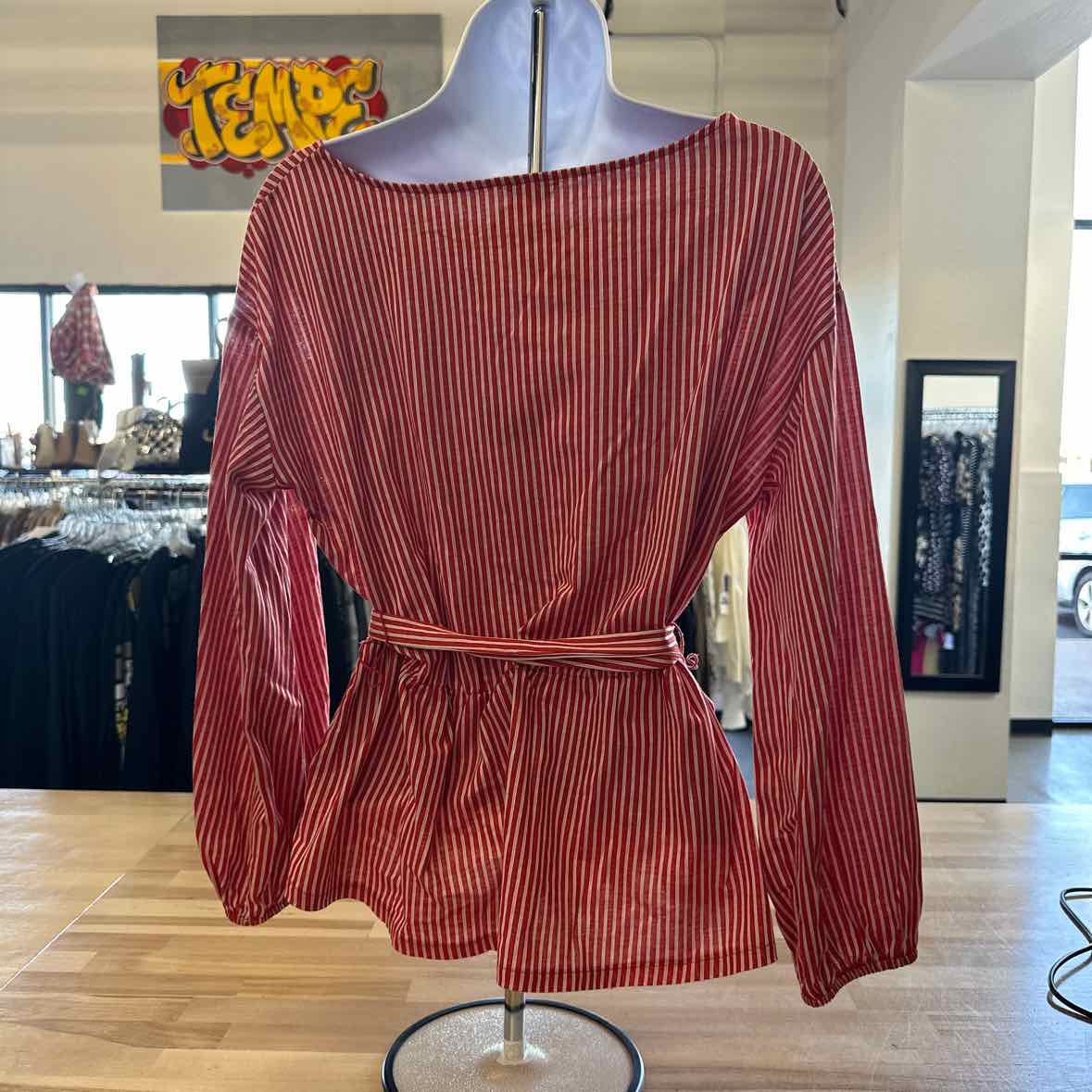 Ann Taylor Size S Red & white Blouse