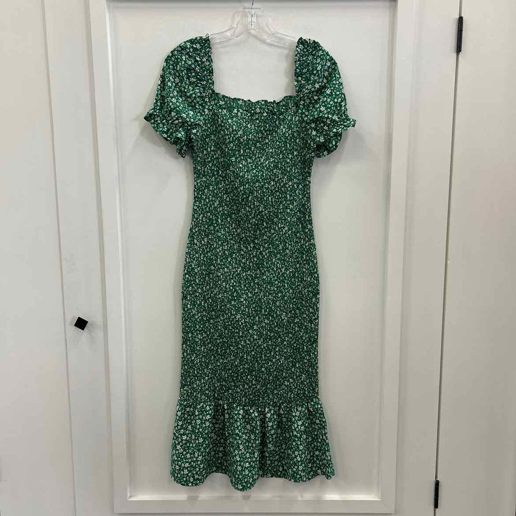 Pretty Garden Size M Green Preloved Dress
