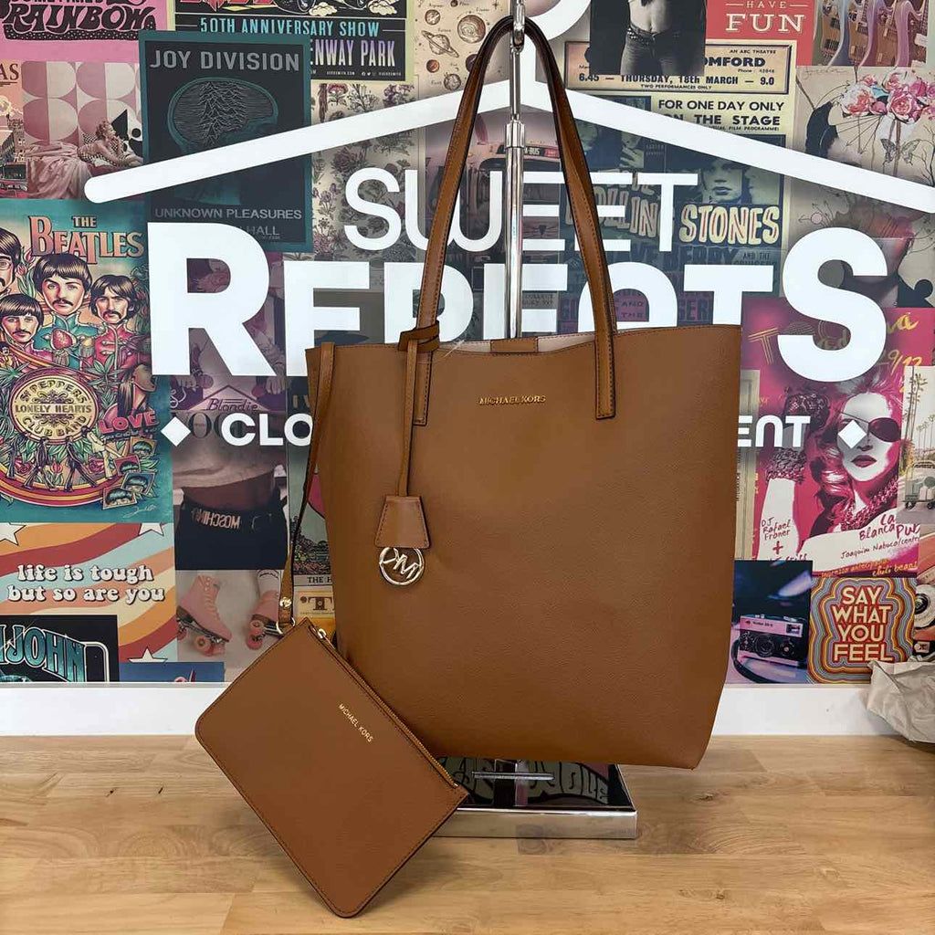 Michael Kors Brown Leather Totes