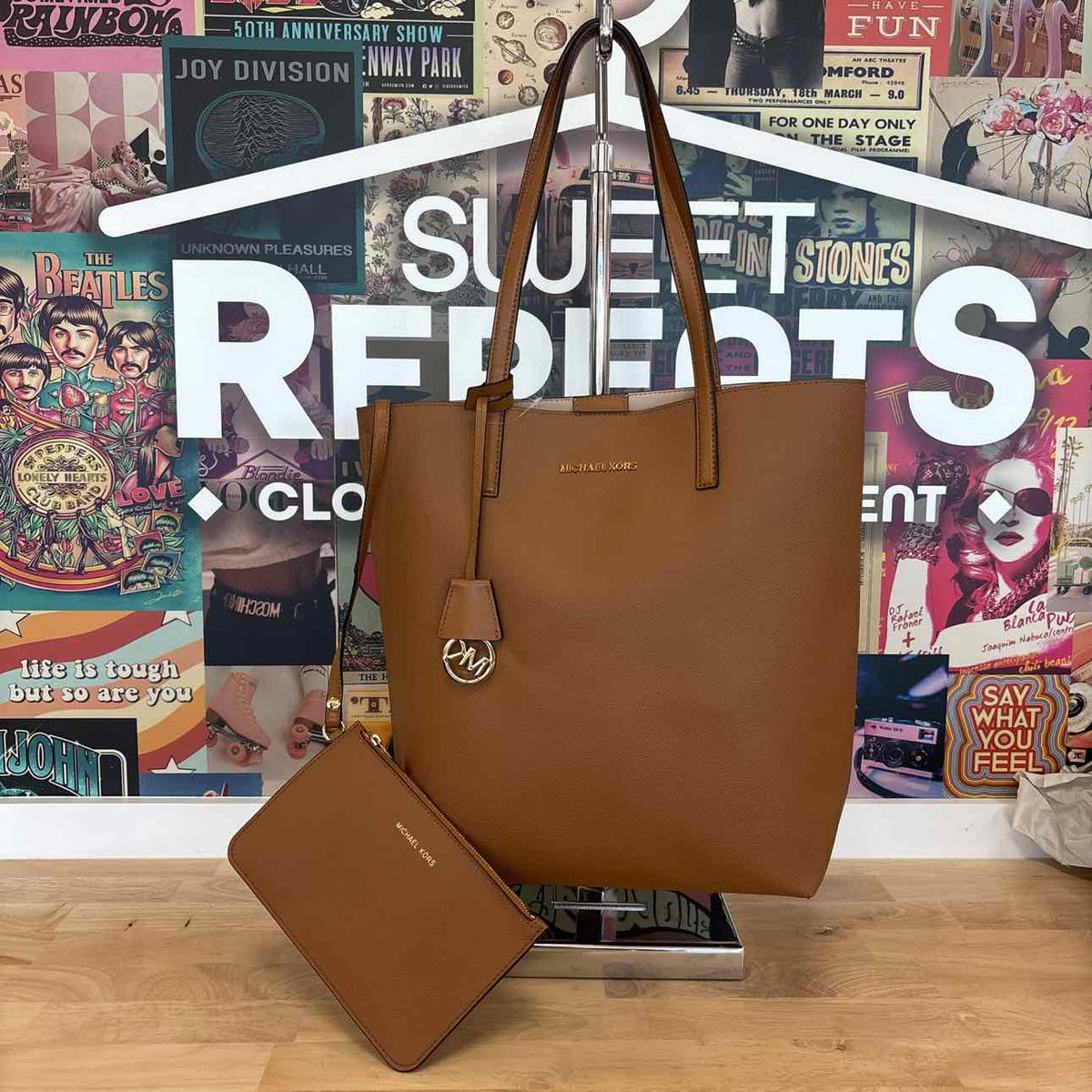 Michael Kors Brown Leather Totes