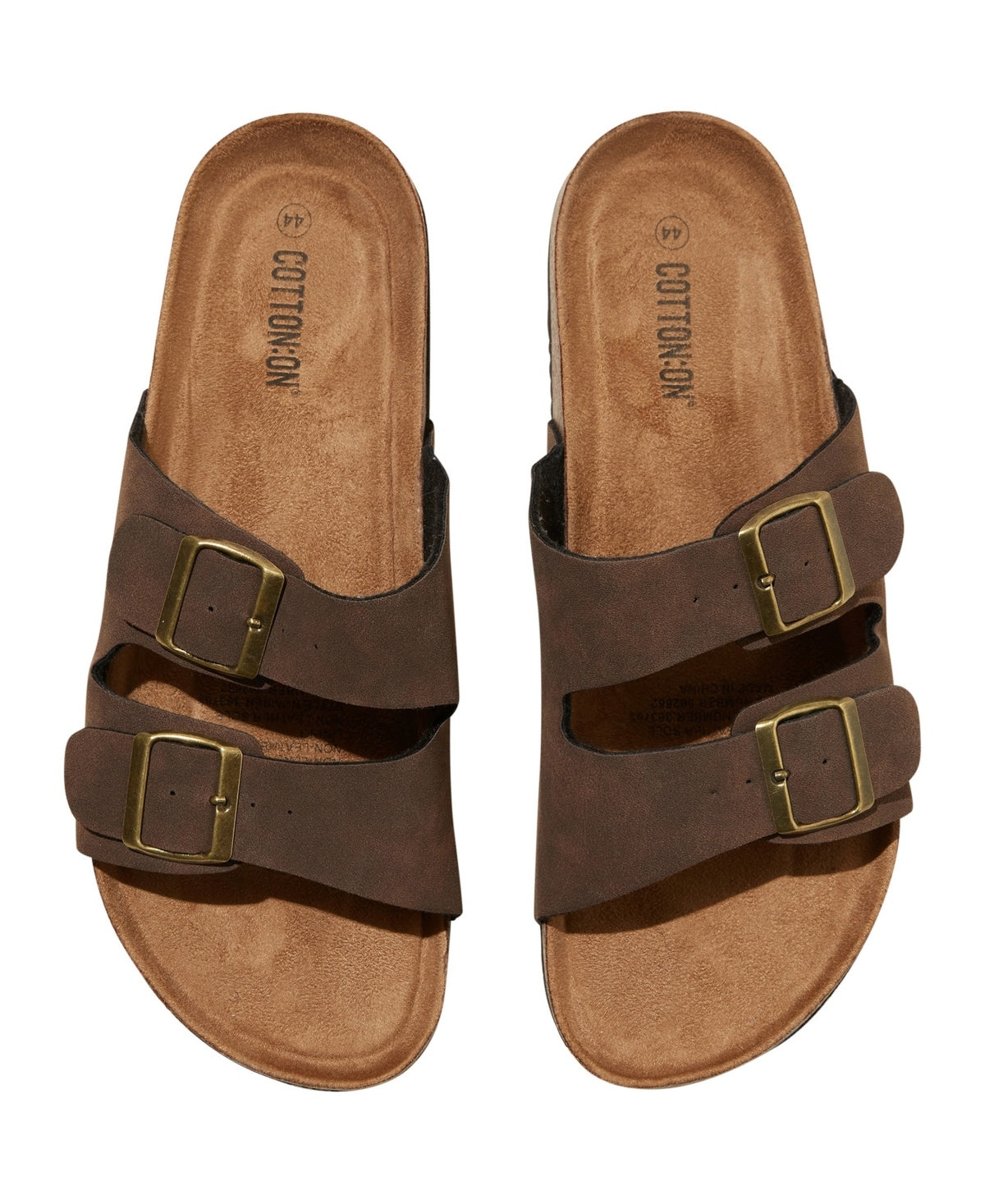 Cotton on Men's Double Buckle Sandal - Brown