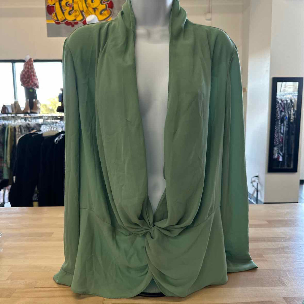 INC Size XL Teal Preloved Blouse SS