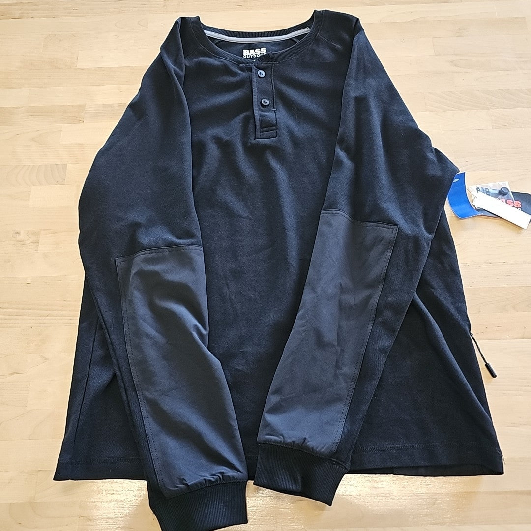 Bass Outdoor Size M Black MENS Long Sleeve Shirt