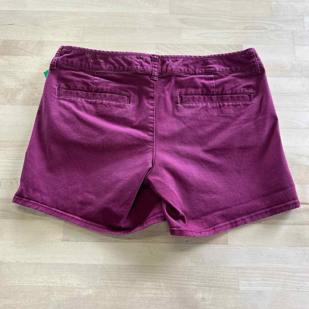 American Eagle Women Size 8 Burgandy Preloved Shorts