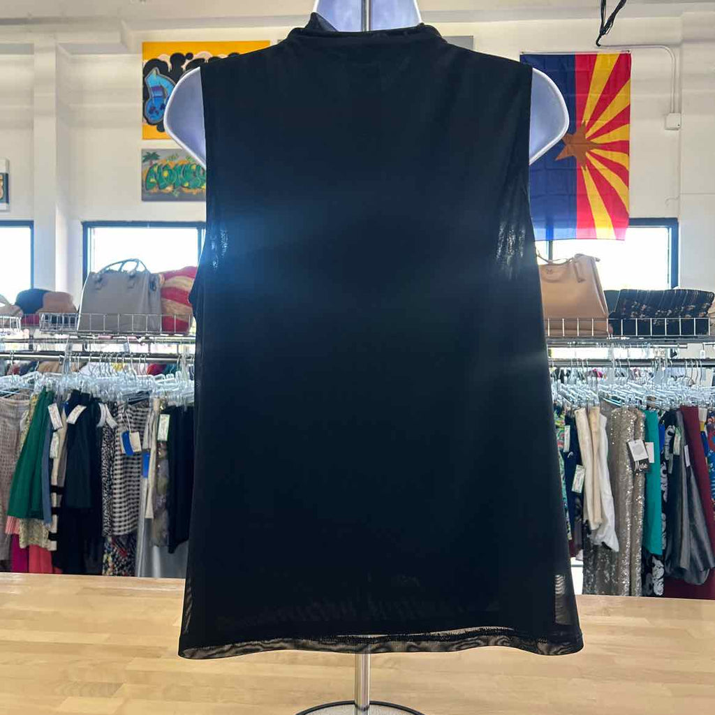 Halogen Size 1 Black Mesh Preloved Sleeveless