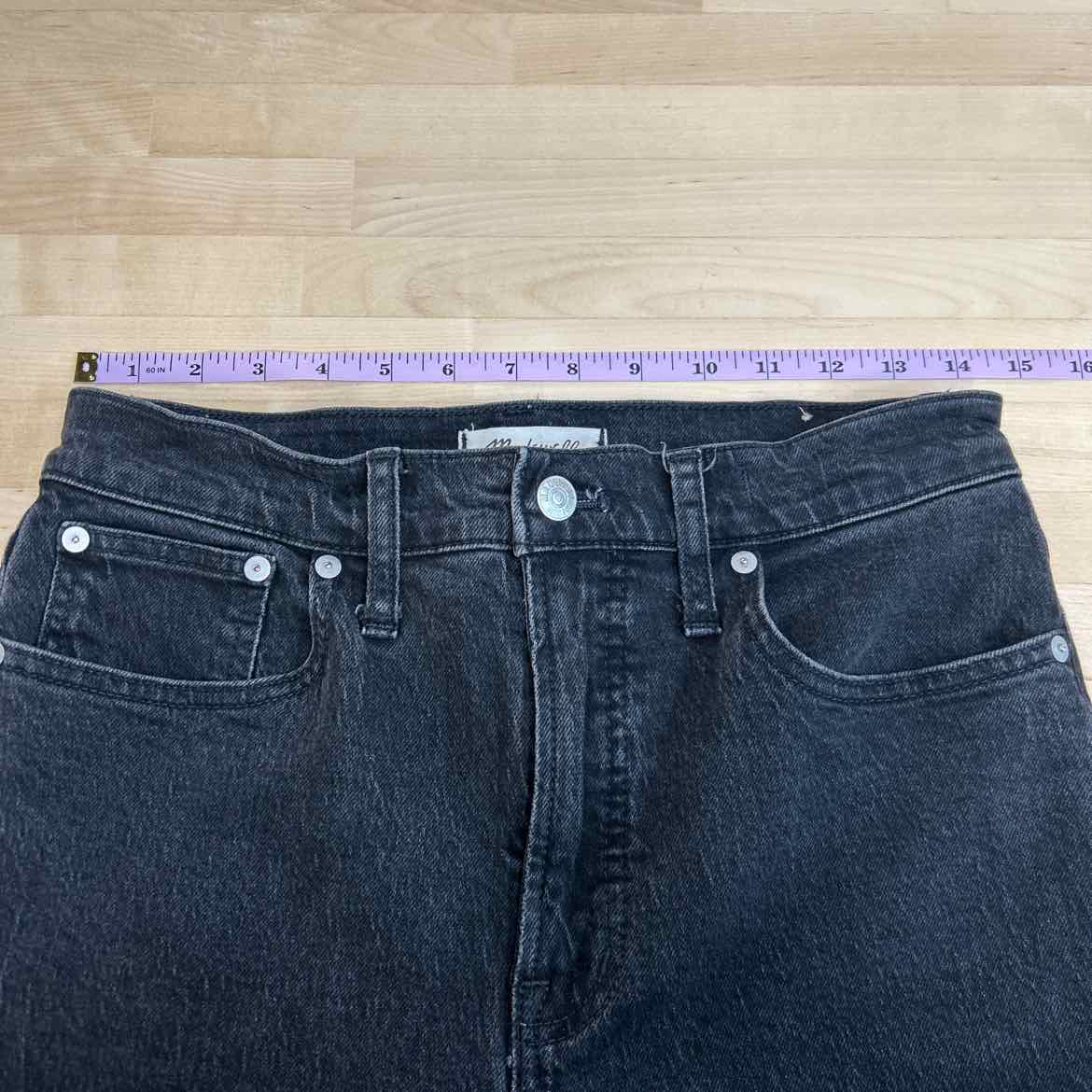 Madewell Size 28 Black & Green prints Denim Preloved Jeans