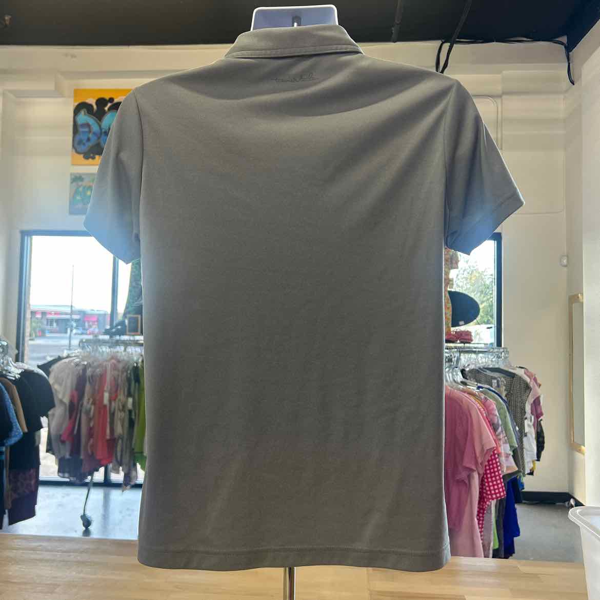 Travis Mathew Size L Grey Preloved MENS Polo