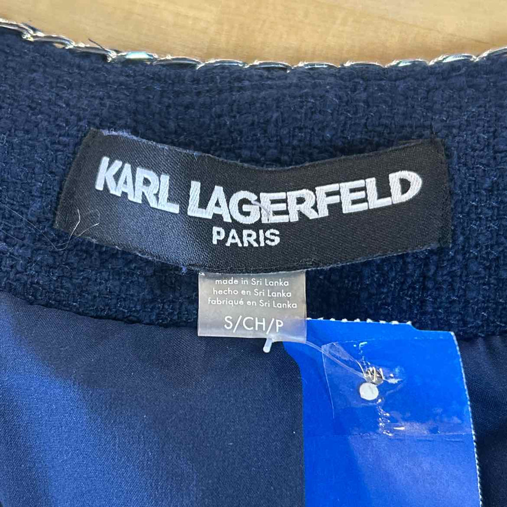 Karl Lagerfeld Size S Navy Preloved Jacket