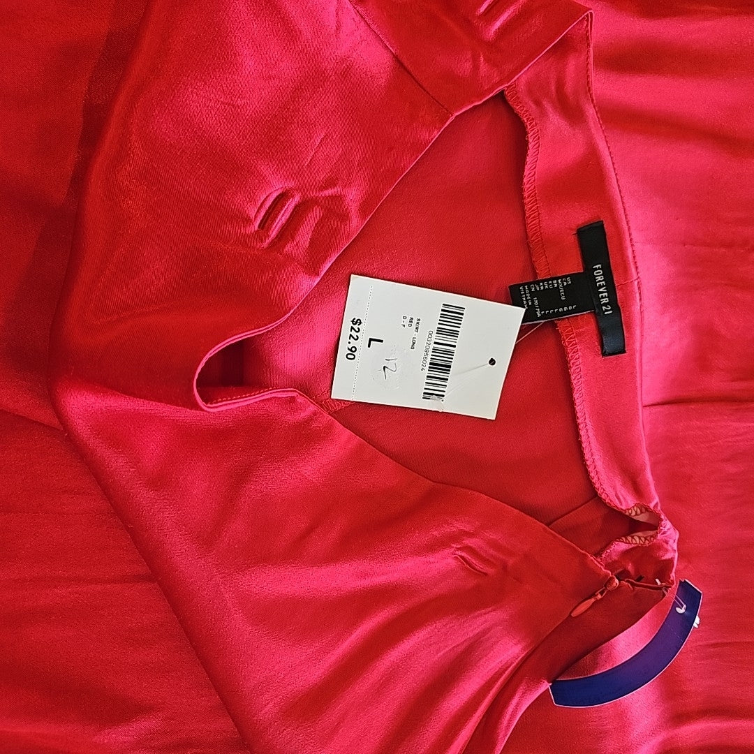 Forever 21 Size L Red Maxi Skirt NWT